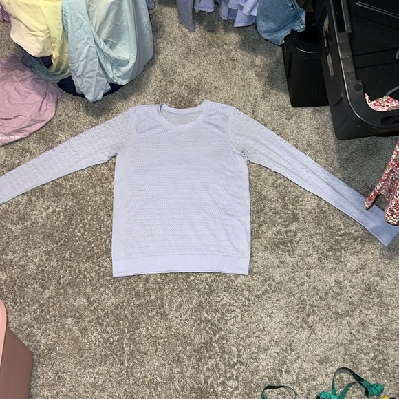 Lululemon Swiftly Breathe Long Sleeve Serene Blue / Serene Blue Size 2 - Picture 6 of 12